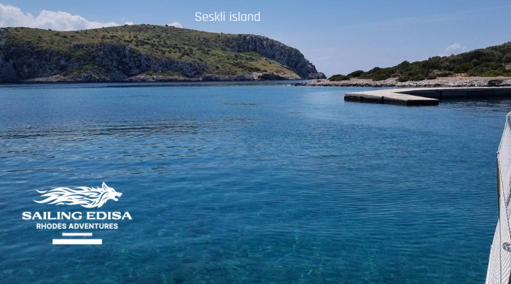 Seskli island in the Aegean sea near Rhodes