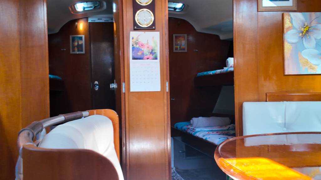 Spacious saloon of Sailing Edisa in Rhodes