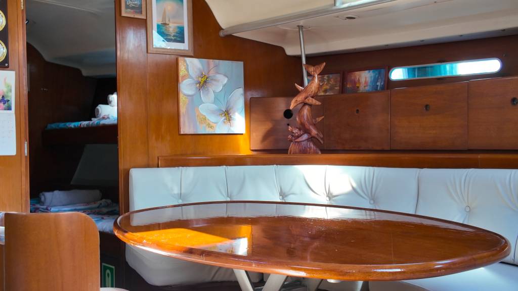 Beautiful interior of Sailing Edisa in Rhodes